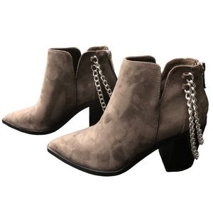 🆕 Faux Suede Chain Booties